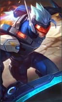 Saber wearing the S.A.B.E.R. Regulator skin, in-game portrait