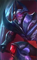 Zhask wearing the The King of Swarms skin, in-game portrait